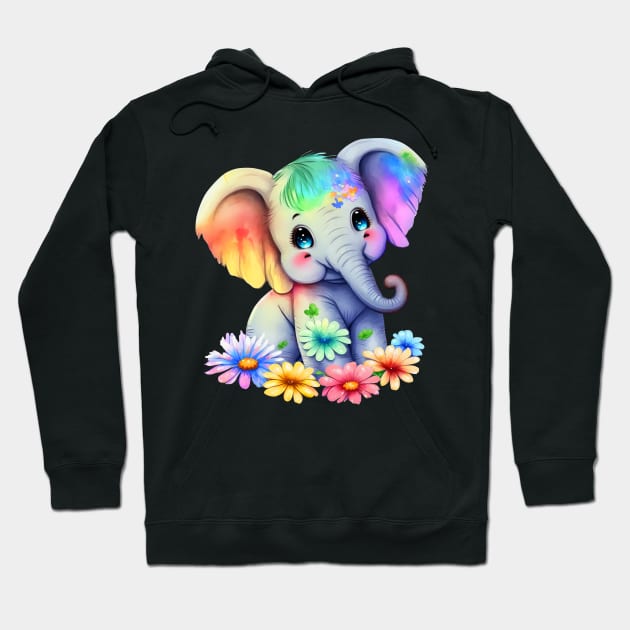 baby elephant Hoodie by abbeheimkatt